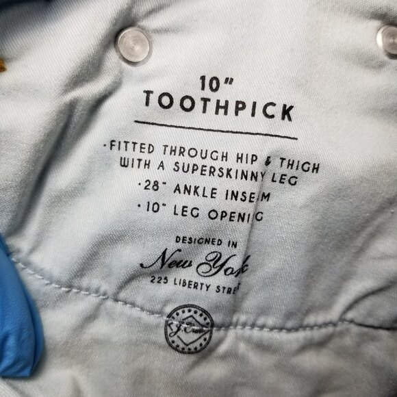 J. Crew Jeans Womens 26 Blue Toothpick Stretch Skinny Re-Imagined Denim - Picture 13 of 16